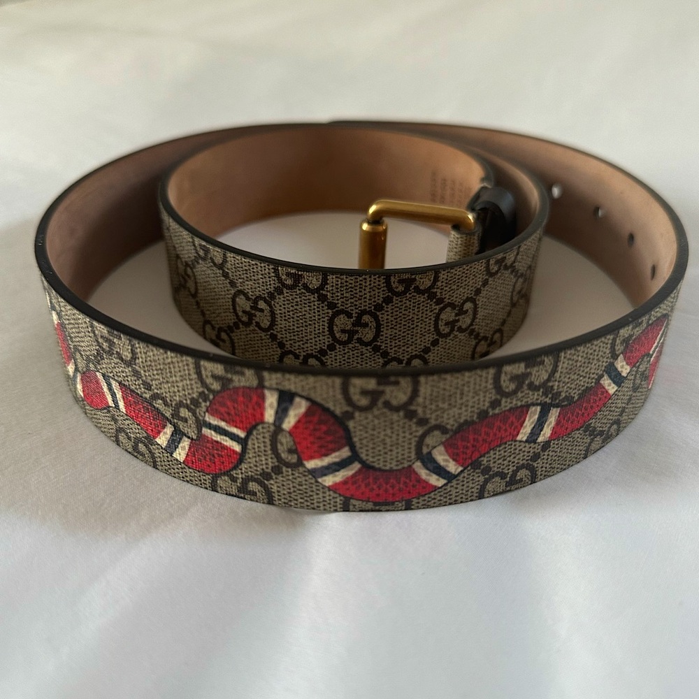 Gucci Belt Supreme Kingsnake Brown